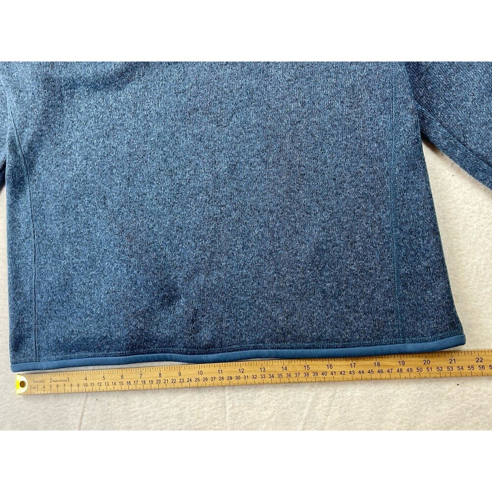 Patagonia Women's Large Better Sweater 1/4 Zip Barnacle Blue Pullover Fleece - Picture 5 of 9